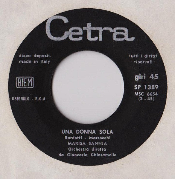 Marisa Sannia : Una Donna Sola (7")