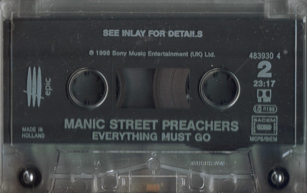 Manic Street Preachers : Everything Must Go (Cass, Album)