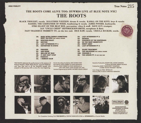 The Roots : The Roots Come Alive Too: DYWM30 Live At Blue Note NYC (2xCD, Album)