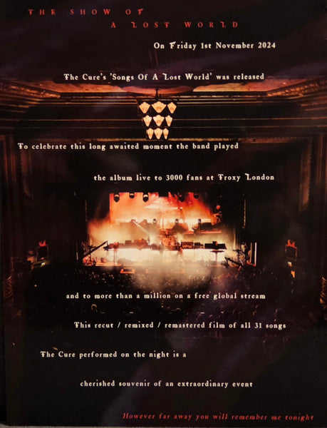 The Cure : The Show Of A Lost World (Troxy Live 2024) (Blu-ray, RM, Dol)