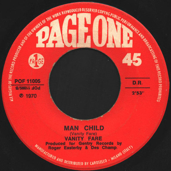 Vanity Fare : Hitchin' A  Ride (7")