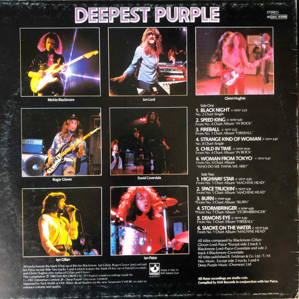 Deep Purple : Deepest Purple : The Very Best Of Deep Purple (LP, Comp)