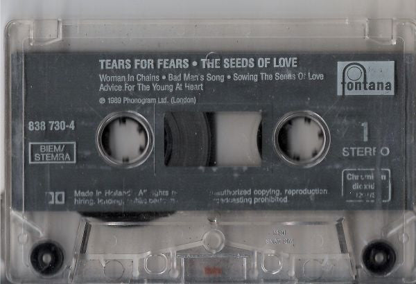 Tears For Fears : The Seeds Of Love (Cass, Album)