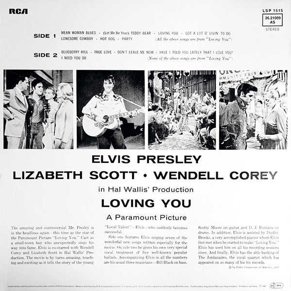 Elvis Presley : Loving You (LP, Album, RE)