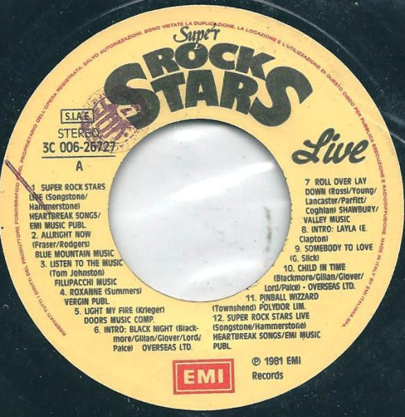 Super Rock Stars Live : Medley (7", P/Mixed)