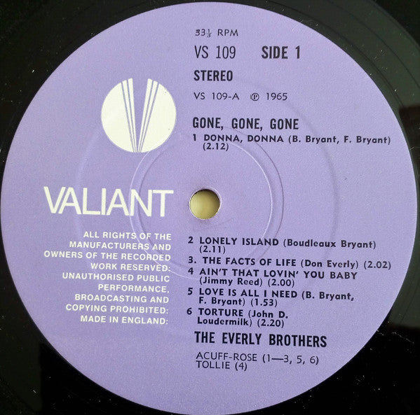 Everly Brothers : Gone, Gone, Gone (LP, Album, RE)