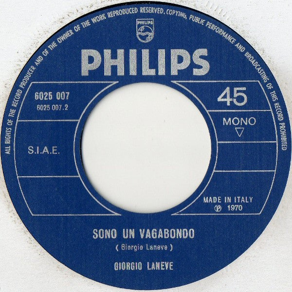 Giorgio Laneve : Amore Dove Sei? (7", Single, Mono)