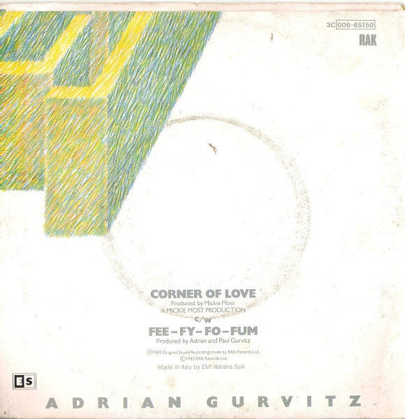 Adrian Gurvitz : Corner Of Love (7")