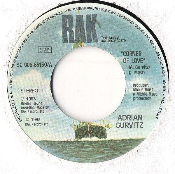 Adrian Gurvitz : Corner Of Love (7")