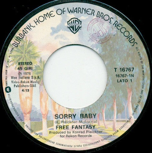Free Fantasy Formation : Sorry Baby (7", Single)