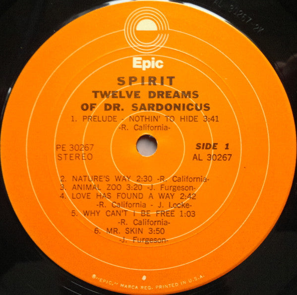 Spirit (8) : Twelve Dreams Of Dr. Sardonicus (LP, Album, RE, Ora)