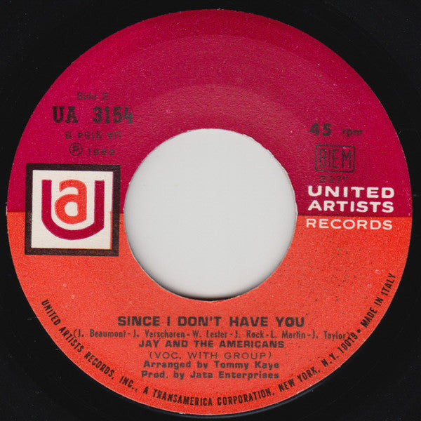 Jay & The Americans : This Magic Moment (7")