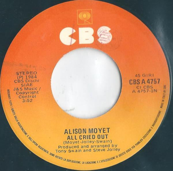 Alison Moyet : All Cried Out (7")