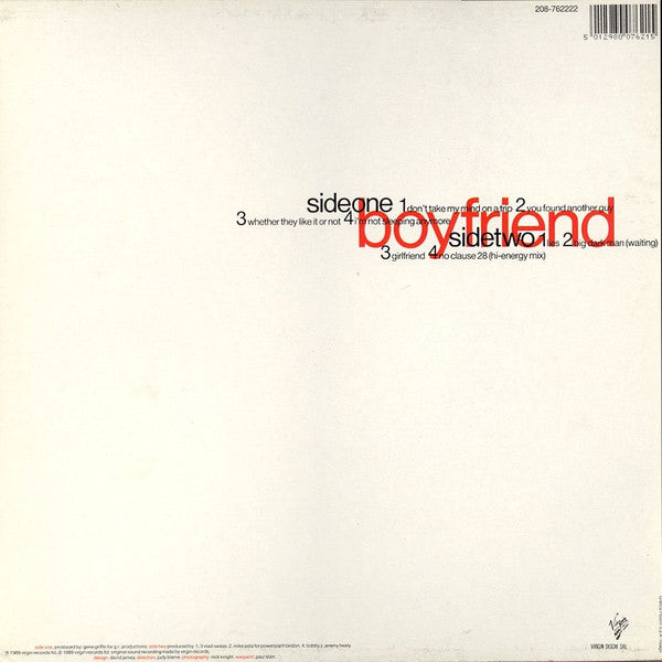 Boy George : Boyfriend (LP, Album)