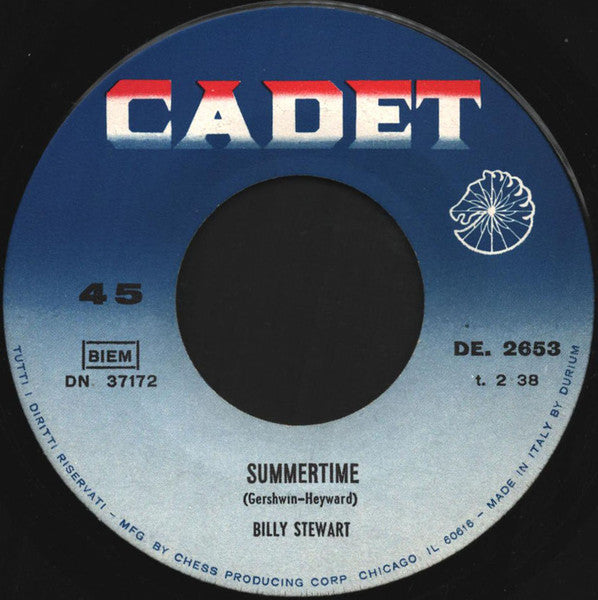 Billy Stewart : Summertime / To Love To Love (7")