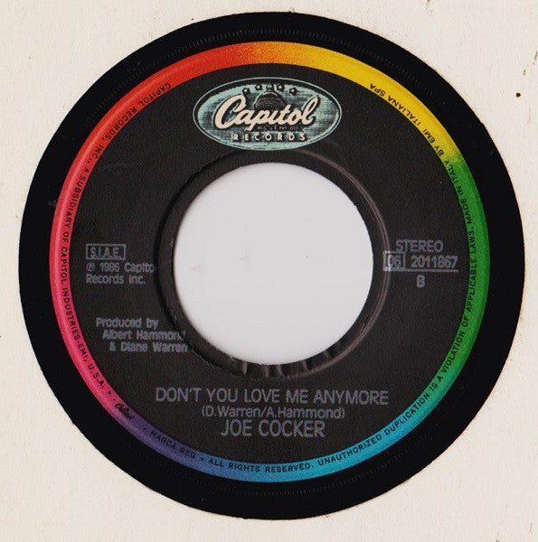 Joe Cocker : Heart Of The Matter / Don't You Love Me Anymore (7")