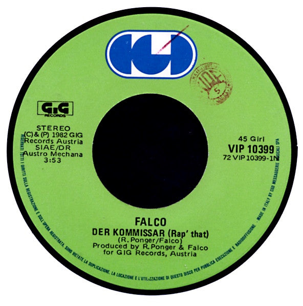 Falco : Der Kommissar (7", Single)