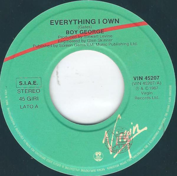 Boy George : Everything I Own (7", Single)