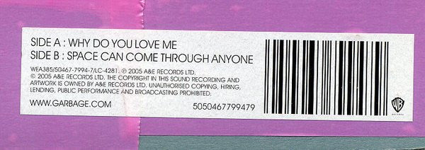 Garbage : Why Do You Love Me (7", Single, Pin)