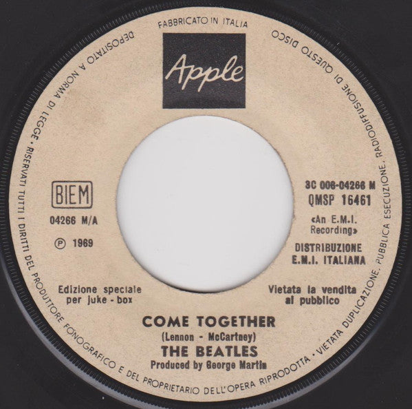 The Beatles : Come Together  (7", Jukebox)