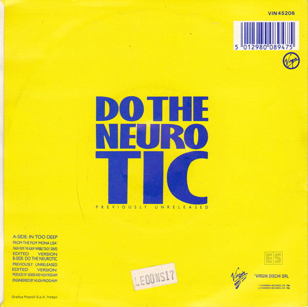 Genesis : In Too Deep (7", Single)