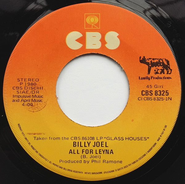 Billy Joel : All For Leyna (7")