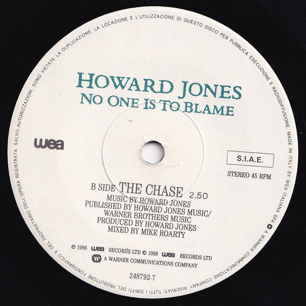 Howard Jones : No One Is To Blame (7")