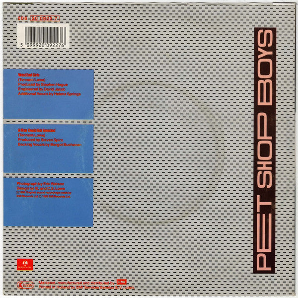 Pet Shop Boys : West End Girls (7", Single)