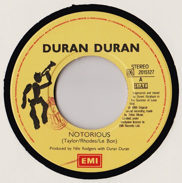 Duran Duran : Notorious (7", Single, Yel)