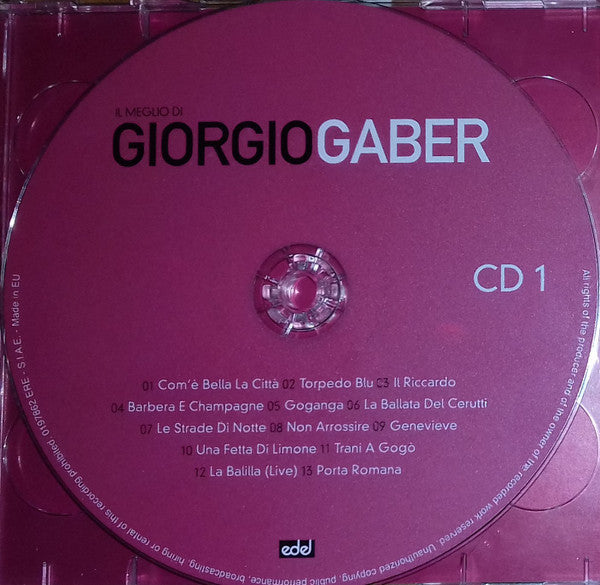Giorgio Gaber : Il Meglio Di Giorgio Gaber (2xCD, Comp)