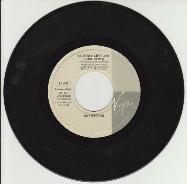Boy George : Live My Life (7", Single)