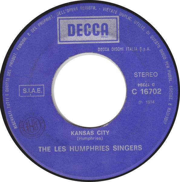 Les Humphries Singers : Kansas City  (7")