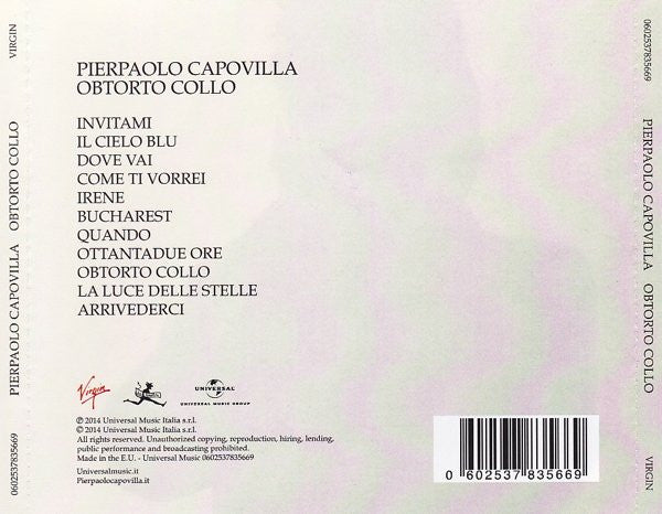 Pierpaolo Capovilla : Obtorto Collo (CD, Album)