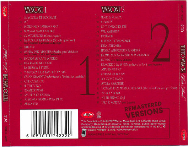 Ornella Vanoni : Tutto Vanoni. Il Mio Mondo (2xCD, Comp)