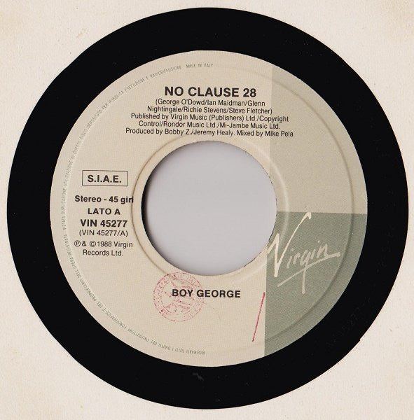 Boy George : No Clause 28 (7")