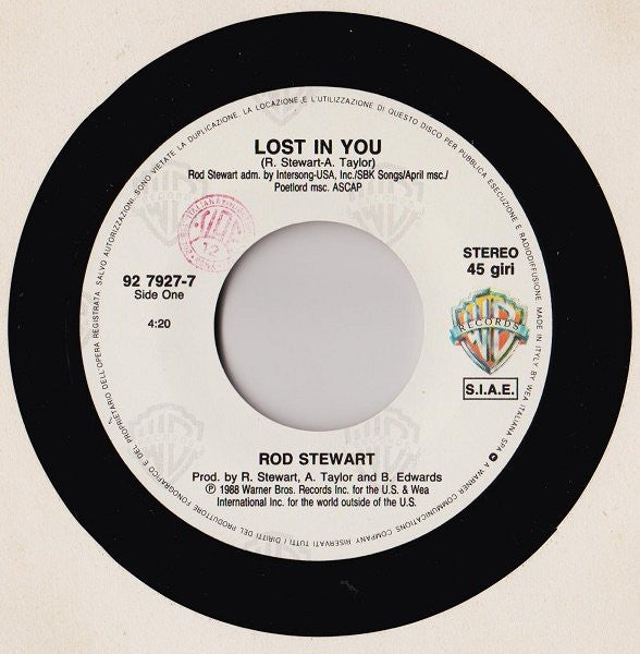 Rod Stewart : Lost In You (7")