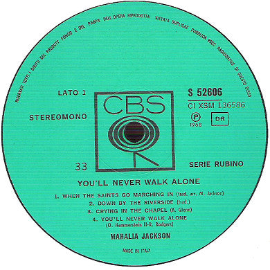 Mahalia Jackson : You'll Never Walk Alone (LP, Comp)
