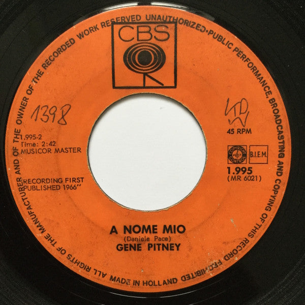 Gene Pitney : Nessuno Mi Può Giudicare (7", Single)