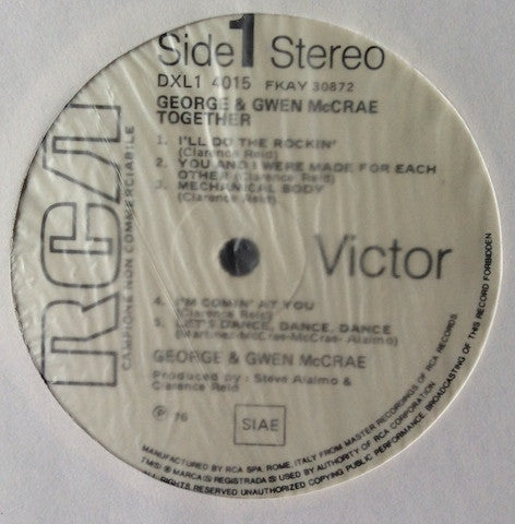 George* & Gwen McCrae : Together (LP, Album, Promo)
