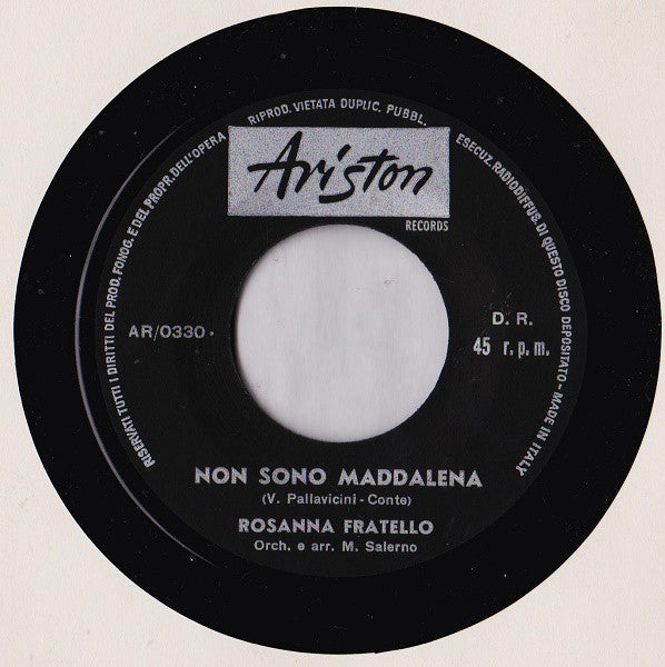 Rosanna Fratello : Non Sono Maddalena (7")