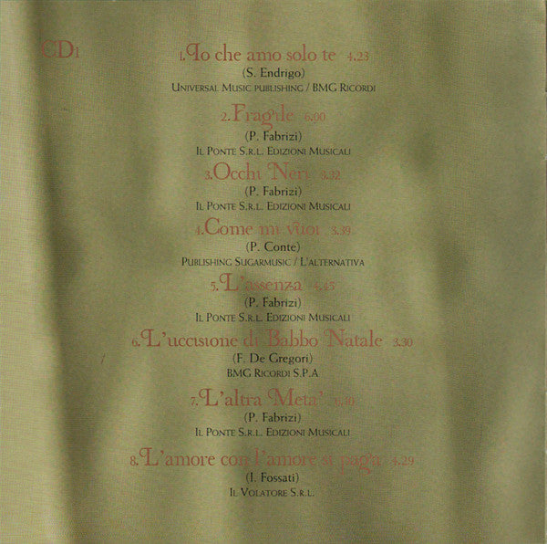 Fiorella Mannoia : Canzoni Nel Tempo (2xCD, Comp)