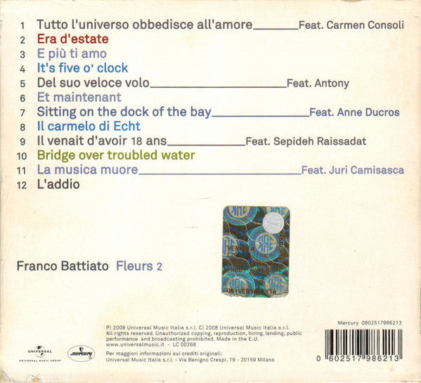 Franco Battiato : Fleurs 2 (CD, Album, Sli)