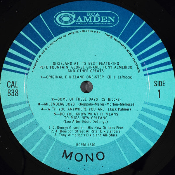 Various : Dixieland At It's Best (LP, Comp, Mono)