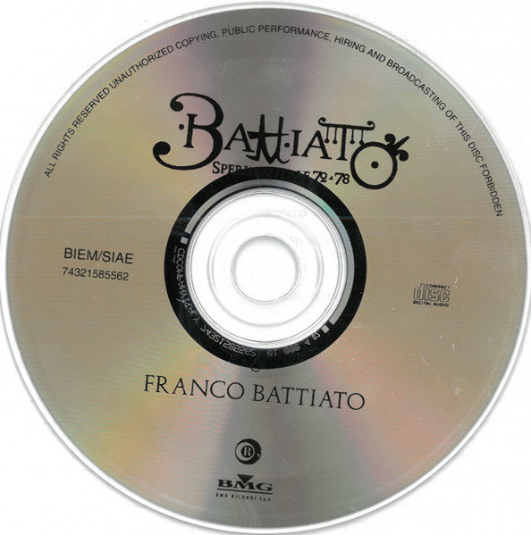 Franco Battiato : Franco Battiato (CD, Album, RE)