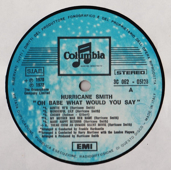 Hurricane Smith : Oh Babe, What Would You Say? (LP, Album)
