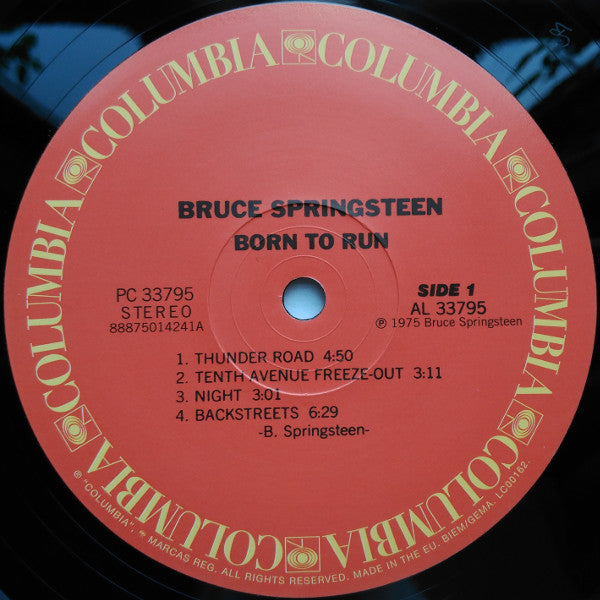 Bruce Springsteen : Born To Run (LP, Album, RE, RM, Gat)
