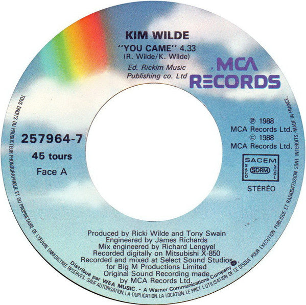 Kim Wilde : You Came (7", Single)
