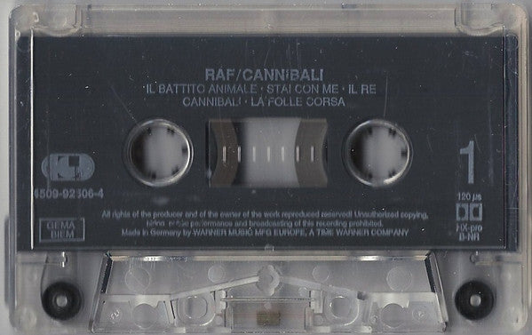 RAF (5) : Cannibali (Cass, Album)