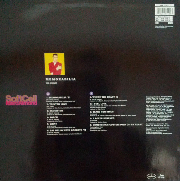 Soft Cell / Marc Almond : Memorabilia (The Singles) (LP, Comp)