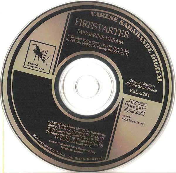 Tangerine Dream : Firestarter (Music From The Original Motion Picture Soundtrack) (CD, Album, RE)